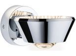 PAULMANN LED Wandleuchte "Sabik", grau (chromfarben), 1, H: 8cm, 1 Stk., Leuchten, Sabik IP44 9 / 1x4W, LED-Modul, LED Wandleuchte