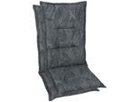 Sesselauflage GO-DE, grau (anthrazit), B:50cm H:7cm T:118cm, Baumwolle, Polyester, Polyurethan, Polsterauflagen, Sesselauflage, 118x50 cm