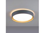 JUST LIGHT Deckenleuchte "EMILIA", grau, 1, Ø 40cm, 1 Stk., Leuchten, LED, dimmbar, Switchmo, Deckenleuchte
