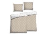 Wendebettwäsche FLORELLA "Bonia beige Fein-Renforcé, 100% Baumwolle", beige, B/L: 140cm x 200cm, 2 Stk., 2 Stk., Renforcé, B/L: 70cm x 90cm, Renforcé, Obermaterial: 100% Baumwolle CO., Bettwäsche, Wendebettwäsche