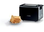 BOSCH Toaster "Styline TAT8613N, integrierter Brötchenaufsatz, Liftfunktion", schwarz, B:31,3cm H:18,4cm T:17cm, Toaster, Auftaufunktion, Abschaltautomatik, Brotzentrierung, Edelstahl/schwarz, Toaster