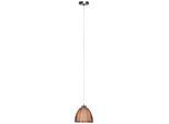 BRILLIANT Pendelleuchte "Relax", braun (bronze, chrom), 1, Ø 19,5cm H: 126cm, 1 Stk., Leuchten, Hängelampe 20cm, Pendelleuchte