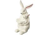 Osterhase CREATIV HOME "Osterdeko mit fröhlichem Gesicht", weiß, B:13cm H:22,5cm T:10cm, Keramik, Dekofiguren, Osterhase, Hase aus Keramik, Höhe 22,50 cm