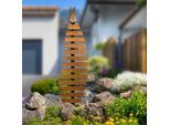 Rankhilfe DOBAR "Design Rankgitter "Abstractus", braun (natur), B:51cm H:197cm T:6cm, Massivholz, Metall, Rankhilfen, Rankhilfe, 51 x 6 x 197 cm (L x B x H)