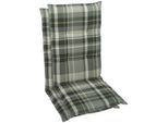 Sesselauflage GO-DE, grau (grau, creme, anthrazit), B:110cm H:5,5cm T:50cm, Bezug: 65% Polyester, 35% Baumwolle, Polsterauflagen, Sesselauflage