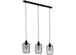 EGLO Hängeleuchte "WRINGTON Pendellampe, Stahl, E27, Hängelampe, Esszimmerlampe, Lampe", schwarz, 3, H: 110cm, 1 Stk., Leuchten, Hängeleuchte, Esstisch, L74 x B15 x H110 cm, schwarz, 3X60W exkl., Hängeleuchte