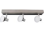 NÄVE LED Deckenleuchte "Jericho", grau (chromfarben), 3, H: 13,7cm, 1 Stk., Leuchten, incl. Leuchtmittel 3x LED 20W, Metall/Glas, chrom, LED Deckenleuchte