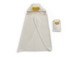 Handtuch Set CHRISTY "Christy Baby Gans", weiß, 2 Stk., Walkfrottier, Walkfrottier, Obermaterial: 100% Baumwolle, Handtuch-Sets, Handtuch Set, 1 Kapuzen-Badetuch (95x90 cm) und 1 Waschhandschuh (23x15 cm)