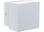 LED Außen-Wandleuchte PAULMANN "Outdoor 230V Cybo LED 2x3,5W 230V IP65 eckig 100x100mm Grau Aluminium", weiß, B:10cm H:9,3cm T:10cm, Leuchten, LED Außen-Wandleuchte, IP65 2x3,5W