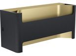 EGLO Wandleuchte "FELONICHE Wandlampe, Alu und Kunstoff, IP20, Wohnzimmerlampe, Lampe", schwarz (schwarz, goldfarben, transparent), 1, H: 10cm, 1 Stk., Leuchten, Wand-/Deckenleuchte, L22 x H10 x AL7,5 cm, schwarz, gold, 10W inkl., Wandleuchte