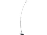 REALITY LEUCHTEN LED Stehlampe "Solo", grau (aluminiumfarben), 1, H: 158cm, 1 Stk., Leuchten, LED Stehleuchte in Bogenform, mit Fussschalter, 1200 Lumen, LED Stehlampe