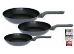 Pfannen-Set ELO "Ecolife 3 teilig", grau, Pfannen, Pfannen-Set, Induktion