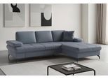 Ecksofa SIT & MORE "Morris Jubi, Recamiere, Breite 247 cm", graublau, B:247cm H:83cm T:171cm, Sofas, Ecksofa, mit Armteilfunktion,, wahlweise mit Schlaffunktion