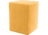 Hocker "LOOKS XX", gelb, B:38cm H:47cm T:38cm, 100% Polyester, LOOKS BY WOLFGANG JOOP, Hocker, Hocker, kubische Form, ideal als Fußablage