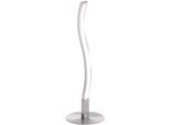 JUST LIGHT Tischleuchte "WAVE", grau (stahlgrau), 1, Ø 10cm H: 30cm, 1 Stk., Leuchten, inklusive Schnurschalter, Tischleuchte