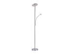 JUST LIGHT Stehlampe "HANS", silber (edelstahlfarben), 2, Ø 58cm H: 193cm, 1 Stk., Leuchten, LED, dimmbar über Touchdimmer, Schalter, Touchschalter, Stehlampe
