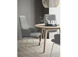 Polsterstuhl STRESSLESS "Laurel", grau (wild dove batick, chrom glänzend), B:58cm H:105cm T:60cm, Leder BATICK: BATICK ist ein leicht korrigiertes, durchgefärbtes und genarbtes Möbelleder, bei dem die meisten Unebenheiten und Spuren in der Regel entfernt wurden., Stühle, Polsterstuhl, High Back mit Armlehne, Größe L, mit Beinen aus Stahl in Chrom
