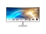MSI Curved-LED-Monitor "PRO MP341CQW", Energieeffizienz: G, weiß, B:80,93cm H:36,58cm T:10,36cm, Monitore, 3 Jahre Herstellergarantie, Curved-LED-Monitor