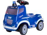Rutscherauto FERBEDO "Ferbedo Truck", blau (thw), Rutschautos, KinderB:30cm H:59cm T:44cm, Kunststoff, Rutscherauto, incl. Ferbedo MiniFlash (Blaulicht mit Sirene), B:30cm H:59cm T:44cm