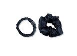 Diadem AILORIA "Set Scrunchies S und M aus Seide DOUX", Damen, schwarz, Modetücher Diadem