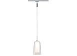 PAULMANN Schienensystem-Leuchten "URail Pendel Arido II GU10 560lm 5W 2700K 230V Chrom matt, Klar, Satin", silber (chromfarben, transparent), 1, Ø 11cm H: 20cm, 1 Stk., Leuchten, Schienensystem-Leuchten