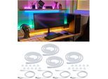 PAULMANN LED-Streifen "Neon Colorflex USB Strip", blau, Gesamtlänge 1m, Lichterketten, mixed box: 4x1m blau, orange, pink, grün, 4x5W 5V, Gaming, PC, LED-Streifen