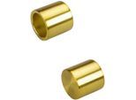 Gardinenstangen-Endstück LIEDECO "Cap", gold (goldfarben, matt), L:2cm Ø:1,6cm, Gardinenstangenendstücke, Gardinenstangen-Endstück, für Gardinenstangen Ø 16 mm