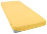 Spannbettlaken BELLANA "bellana deluxe für Boxspring- & Komfortbetten, mit Elasthan, 230 g/m²", beige (weizen), B:200cm, Jersey, Obermaterial: 95% Baumwolle, 5% Elasthan, Bettlaken, Spannbettlaken, Premium-Qualität, für extra hohe Matratzen 35-45 cm, faltenfrei