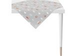 Tischdecke APELT "5825", grau (grau, rot), B:100cm L:100cm, Baumwolle, Polyester, Tischdecken, Tischdecke