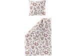 Bettwäsche BIERBAUM "Bettwäsche 4185", rosa, B/L: 135cm x 200cm, 1 Stk., 1 Stk., Seersucker, B/L: 80cm x 80cm, 2, Seersucker, Obermaterial: 100% Baumwolle, Bettwäsche, Bettwäsche, Seersucker, 100 % Baumwolle, pflegeleicht, bügelfrei, kühlend