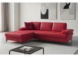 Ecksofa SIT & MORE "Morris Jubi, Recamiere, Breite 247 cm", rot (feuerrot), B:247cm H:83cm T:171cm, Sofas, Ecksofa, mit Armteilfunktion,, wahlweise mit Schlaffunktion