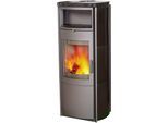 Kaminofen HARK "»Nika EcoPlus Kachel, Meteor schwarz«", schwarz (grau), Kaminöfen, Kaminofen