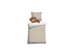 Kinderbettwäsche FLORELLA "Bonia beige Fein-Renforcé, 100% Baumwolle", beige, B/L: 100cm x 135cm, 1 Stk., 1 Stk., Renforcé, B/L: 40cm x 60cm, Renforcé, Obermaterial: 100% Baumwolle CO., Bettwäsche, Kinderbettwäsche