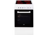 BEKO Elektro-Standherd "FSS57000GW", Energieeffizienz: A, weiß, Herdsets, mit Kleinflächengrill, Elektro-Standherd