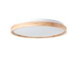 BRILLIANT LED Deckenleuchte "Alson", weiß (holz hell, weiß), Ø 49,5cm H: 7,5cm, Leuchten, 3300 lm, Ø 50 cm, Metall/Holz/Kunststoff, holz hell/weiß, LED Deckenleuchte