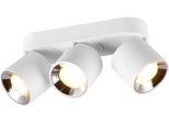 TRIO LEUCHTEN Deckenleuchte "GUAYANA, Deckenspot 3-flammig exkl 3x GU10 max 10W Spot verstellbar", weiß (weiß matt), 3, H: 12cm, 1 Stk., Leuchten, als Aufbauspot oder Einbauspot nutzbar Spot schwenkbar und drehbar, Deckenleuchte