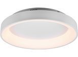 TRIO LEUCHTEN LED Deckenleuchte "GIRONA", weiß, 1, Ø 60cm H: 12cm, 1 Stk., Leuchten, integrierter Dimmer, Lichtfarbe stufenlos einstellbar, Nachtlicht, LED Deckenleuchte