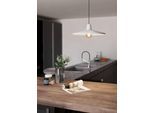 EGLO Hängeleuchte "MINIERE", schwarz (schwarz grau), 1, Ø 42cm H: 110cm, 1 Stk., Leuchten, Pendelleuchte, Metall in Grau, Hängelampe mit E27 Fassung, Ø 42 cm, Hängeleuchte