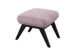 Polsterhocker FLEXLUX "Adria", lila (soft lavende), B:54cm H:41cm T:41cm, 85% Polyester/15%Polyamide, Hocker, Polsterhocker, Fuß schwarz, Fußhocker für Ohrensessel
