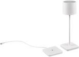 LED Außen-Tischleuchte REALITY LEUCHTEN "Fernandez", weiß (weiß matt), B:12,5cm H:38cm T:12,5cm, Leuchten, LED Außen-Tischleuchte, Garten Akku Tischlampe USB Ladestation dimmbar Lichtfarbe einstellbar