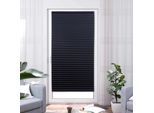 Plissee K-HOME "COMO", schwarz, B:70cm H:130cm, Obermaterial: 100% Polyester, Plissees, Plissee