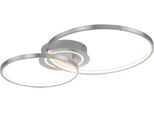 JUST LIGHT LED Deckenleuchte "ASMINA", grau (aluminium), 2, 1 Stk., Leuchten, LED Deckenleuchte
