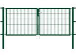 Zaundoppeltür ALBERTS "Flexo", grün, B:250cm H:100cm, Stahl, Tore, Zaundoppeltür, 250 cm Breite, in versch. Höhen