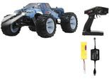 RC-Monstertruck JAMARA "Tiger Ice Monstertruck 4WD", blau (blau, schwarz), Fernlenkfahrzeuge, KinderB:33,5cm H:20,5cm, RC-Monstertruck, 1:10, 2,4 GHz, mit LED, B:33,5cm H:20,5cm