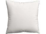 Kissenbezug SCHLAFGUT "Premium Kissenbezug Woven Fade Satin (1 St)", weiß (full weiß, sand light), B:80cm L:80cm, Mako-Satin, Obermaterial: 100% Baumwolle, Kissenbezüge, Kissenbezug, Ton-in-Ton Reißverschluss, Fadendichte von 300tc, Streifen, OEKO Tex