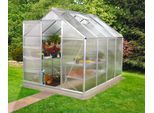 Gewächshaus VITAVIA "Venus 5000", silber (silberfarben), B:192cm T:254cm, Gewächshäuser, Gewächshaus