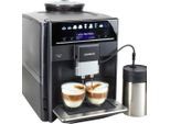 SIEMENS Kaffeevollautomat "EQ6 plus s400 TE654509DE, Doppeltassenfunktion, Keramikmahlwerk", schwarz (saphirschwarz metallic), B:28cm H:38,5cm T:46,5cm, Kaffeevollautomaten, viele Kaffeespezialitäten, automatische Dampfreinigung, saphirschwarz, Kaffeevollautomat