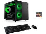 CSL PC "Cube V24180", schwarz, Microsoft Windows 11 Home (64 Bit), 16 GB RAM 500 GB SSD, Desktop-PCs, PC