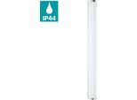 EGLO LED Wandleuchte "GITA 2 Wandlampe, Chrom, weiß, IP44, Spiegelleuchte, Badezimmerlampe", weiß (chromfarben, weiß), 1, H: 90cm, Leuchten, Feuchtraumleuchte, Badezimmer, elegant, minimalitisch, LED Wandleuchte