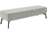Hockerbank HOME AFFAIRE "Siva, modern & stylisch, Breite 52 cm", light, grau, B:152cm H:38cm T:47cm, 85% Polyester, 15% Viskose, Hocker, Hockerbank, weicher Sitz, freistehend & saugroboterfreundliche Höhe